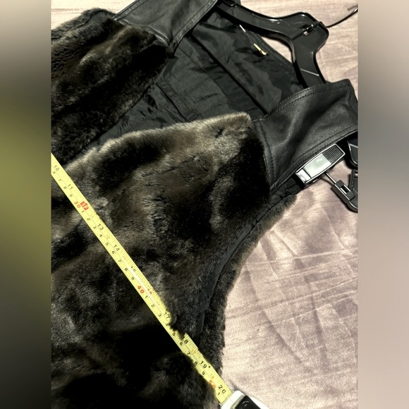Free People Faux Fur Vest in Black and Brown - Picture 4 of 6